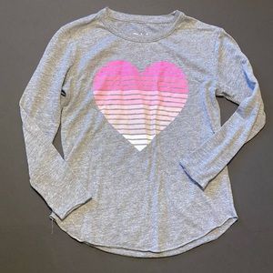 Chaser long sleeve t shirt with heart design